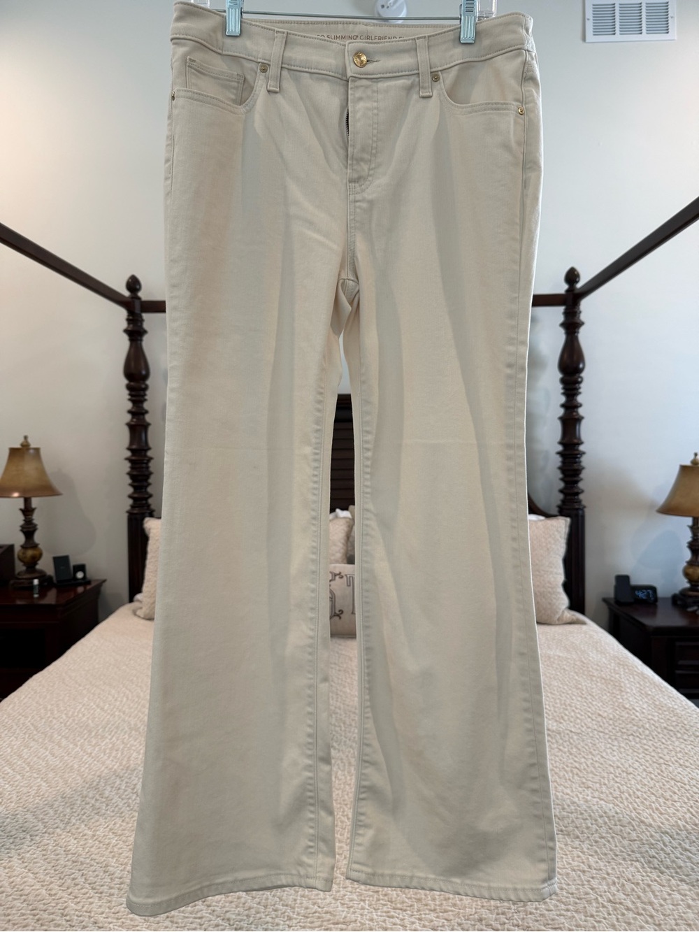 Chico's Light Beige Boot-Cut Pants